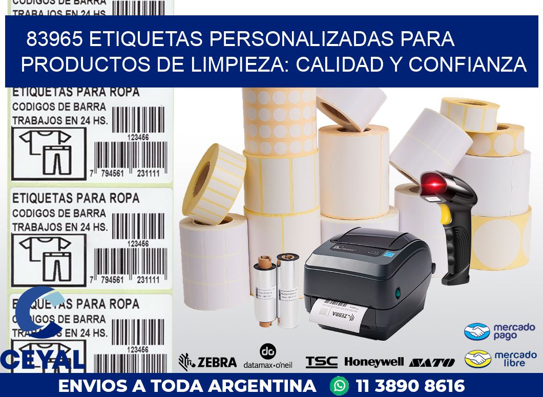 83965 ETIQUETAS PERSONALIZADAS PARA PRODUCTOS DE LIMPIEZA: CALIDAD Y CONFIANZA