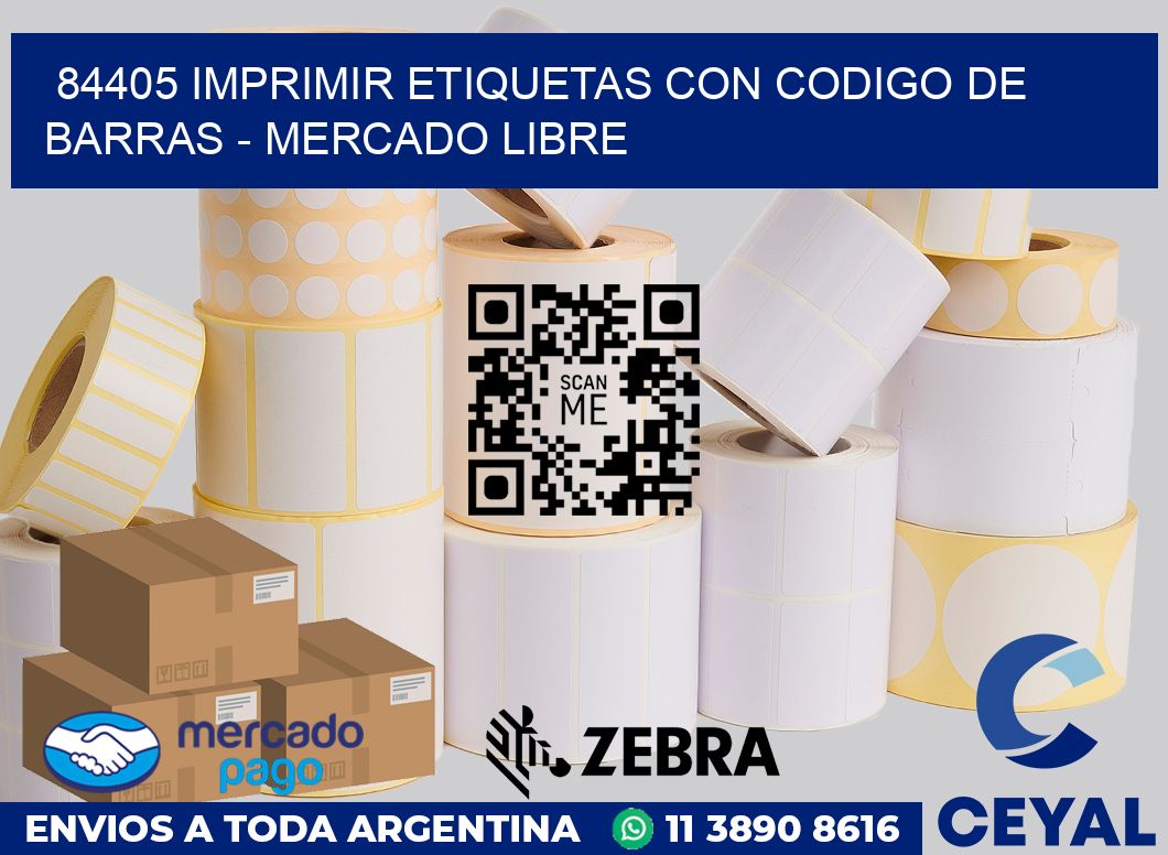 84405 IMPRIMIR ETIQUETAS CON CODIGO DE BARRAS - MERCADO LIBRE