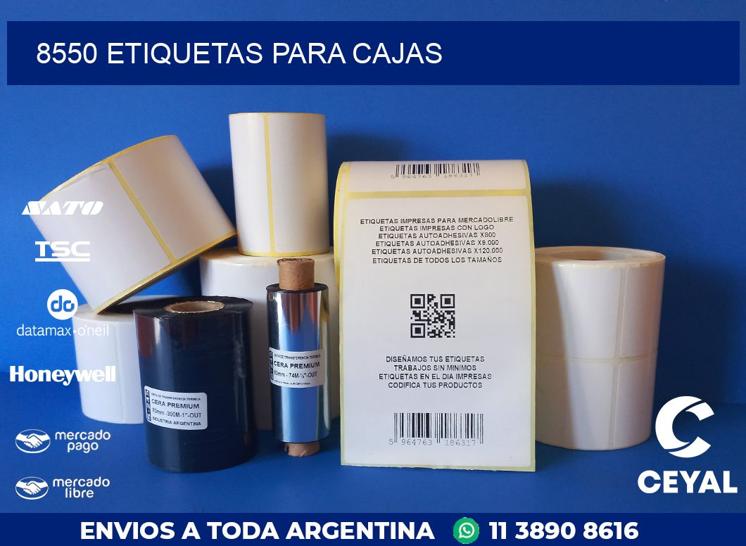 8550 ETIQUETAS PARA CAJAS