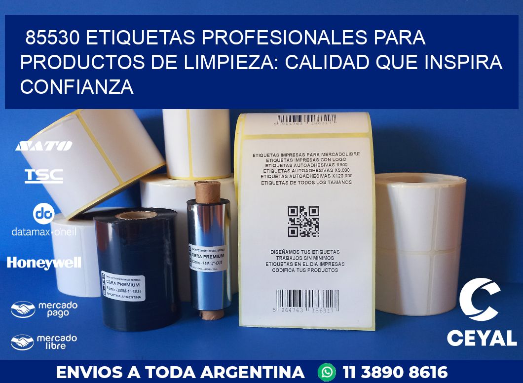 85530 ETIQUETAS PROFESIONALES PARA PRODUCTOS DE LIMPIEZA: CALIDAD QUE INSPIRA CONFIANZA