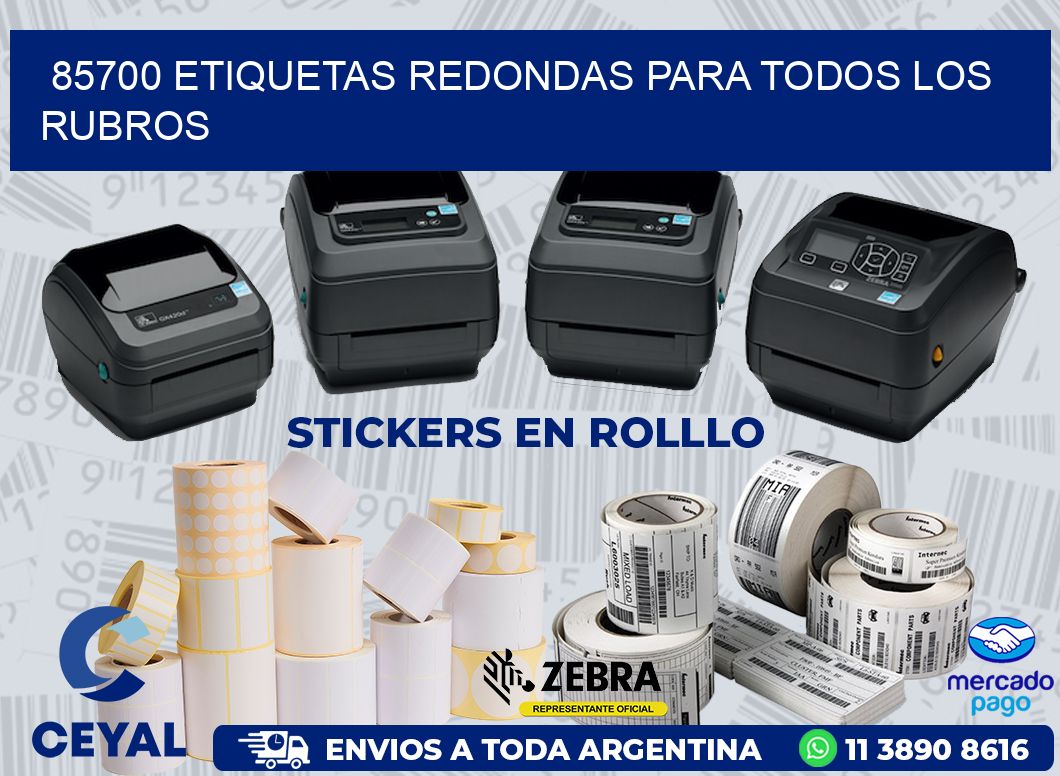 85700 ETIQUETAS REDONDAS PARA TODOS LOS RUBROS
