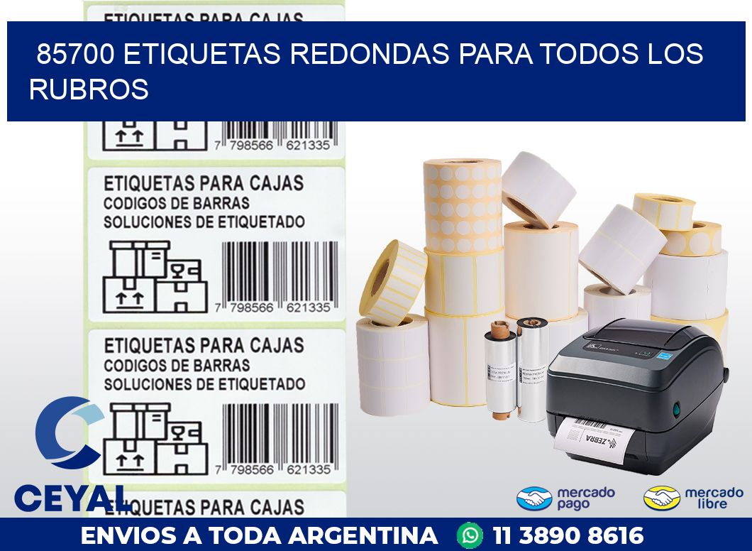 85700 ETIQUETAS REDONDAS PARA TODOS LOS RUBROS