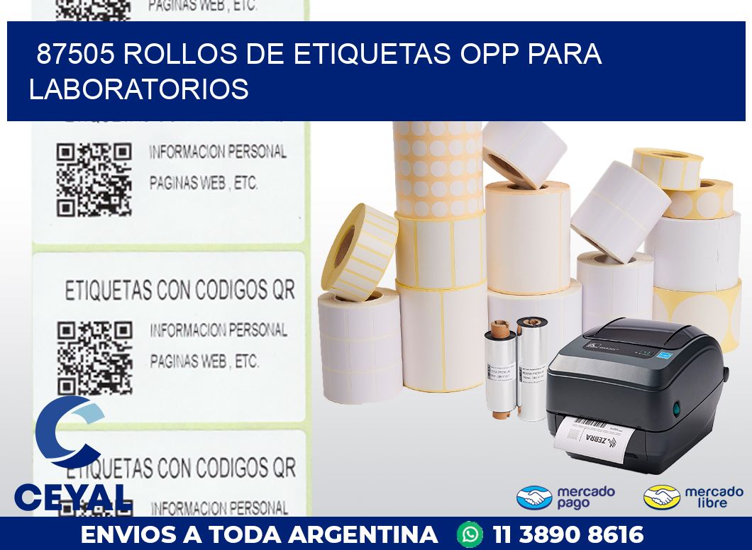 87505 ROLLOS DE ETIQUETAS OPP PARA LABORATORIOS