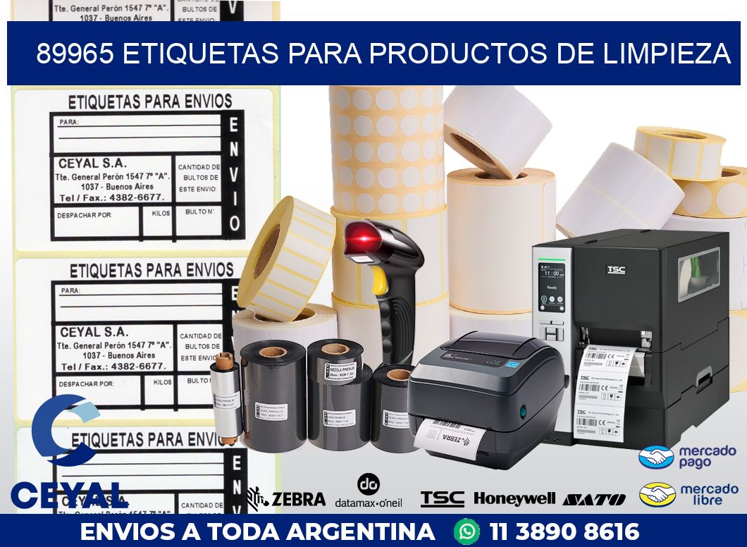 89965 ETIQUETAS PARA PRODUCTOS DE LIMPIEZA
