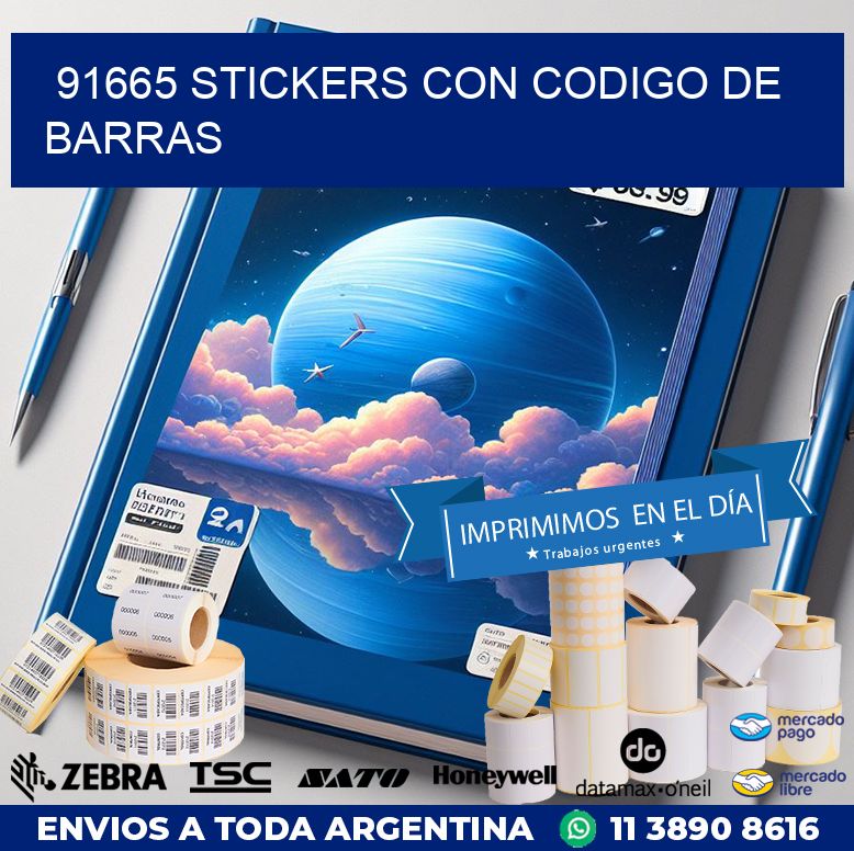 91665 STICKERS CON CODIGO DE BARRAS