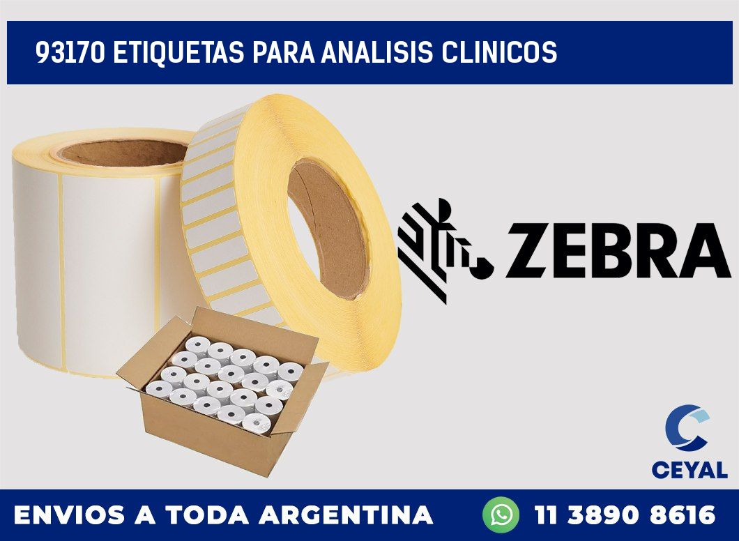 93170 ETIQUETAS PARA ANALISIS CLINICOS