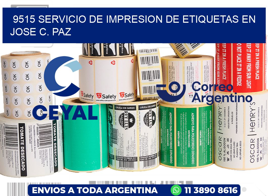 9515 SERVICIO DE IMPRESION DE ETIQUETAS EN JOSE C. PAZ