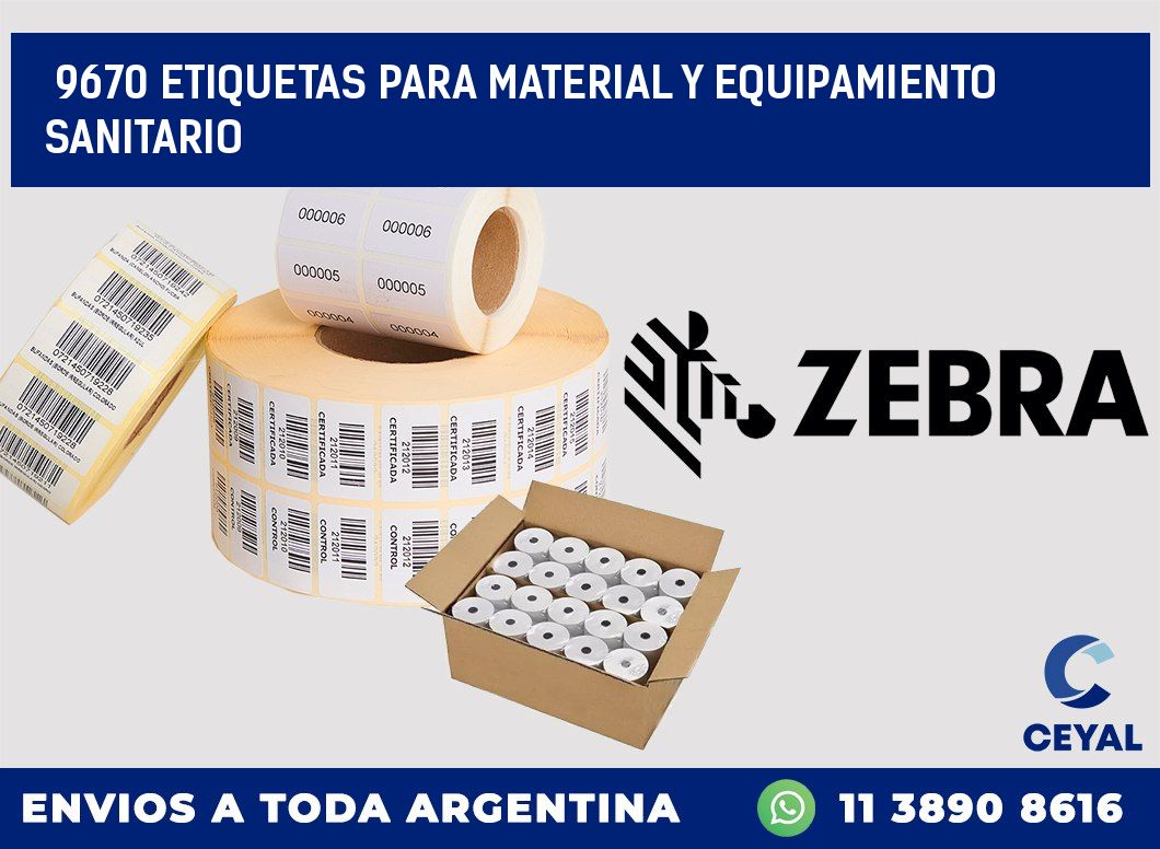 9670 ETIQUETAS PARA MATERIAL Y EQUIPAMIENTO SANITARIO