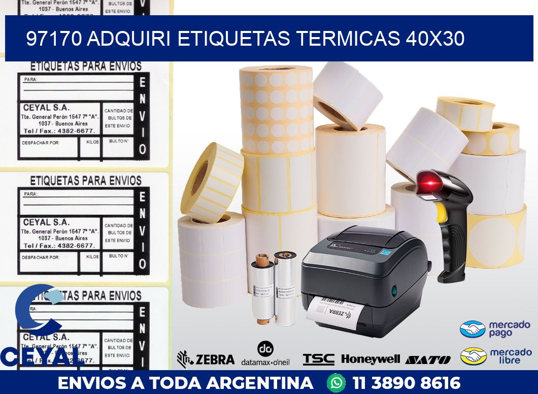 97170 ADQUIRI ETIQUETAS TERMICAS 40X30