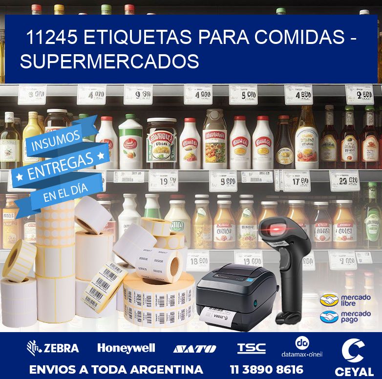 11245 ETIQUETAS PARA COMIDAS – SUPERMERCADOS