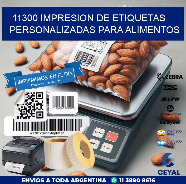 11300 IMPRESION DE ETIQUETAS PERSONALIZADAS PARA ALIMENTOS