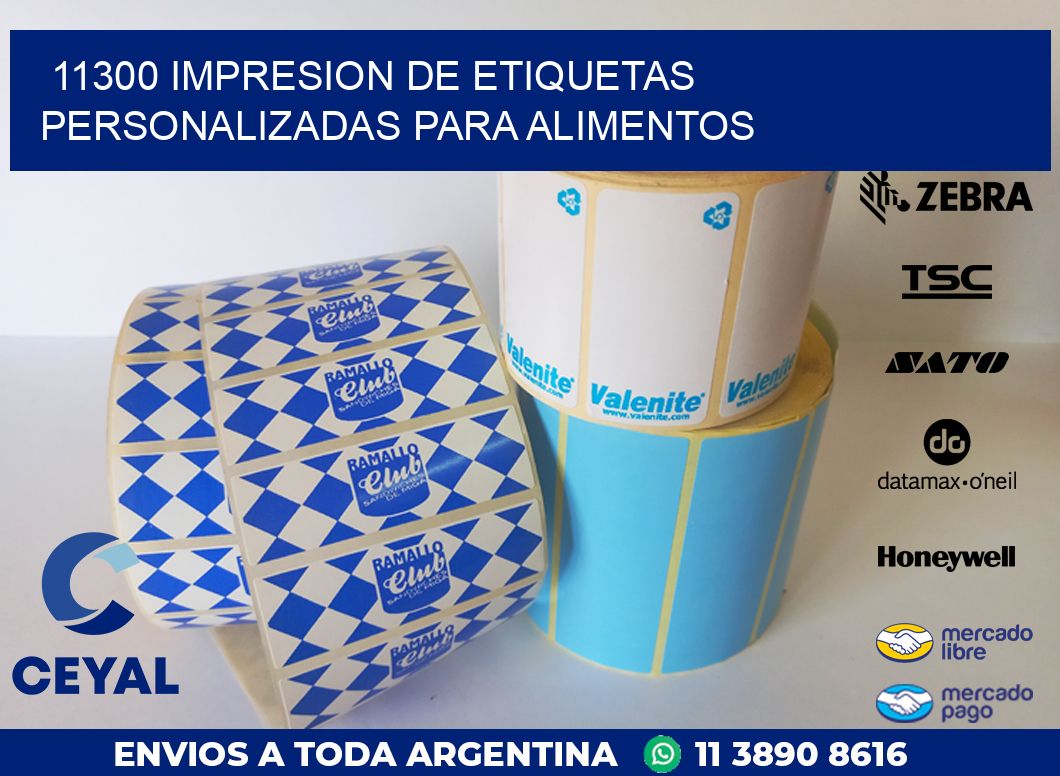 11300 IMPRESION DE ETIQUETAS PERSONALIZADAS PARA ALIMENTOS