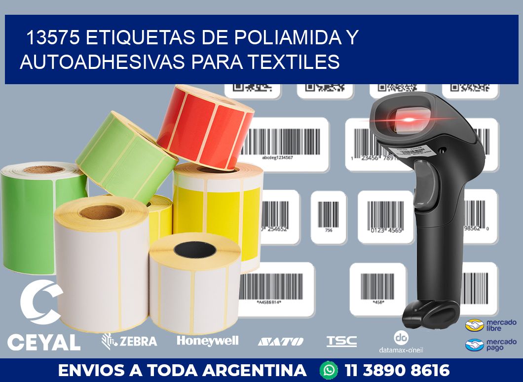 13575 ETIQUETAS DE POLIAMIDA Y AUTOADHESIVAS PARA TEXTILES