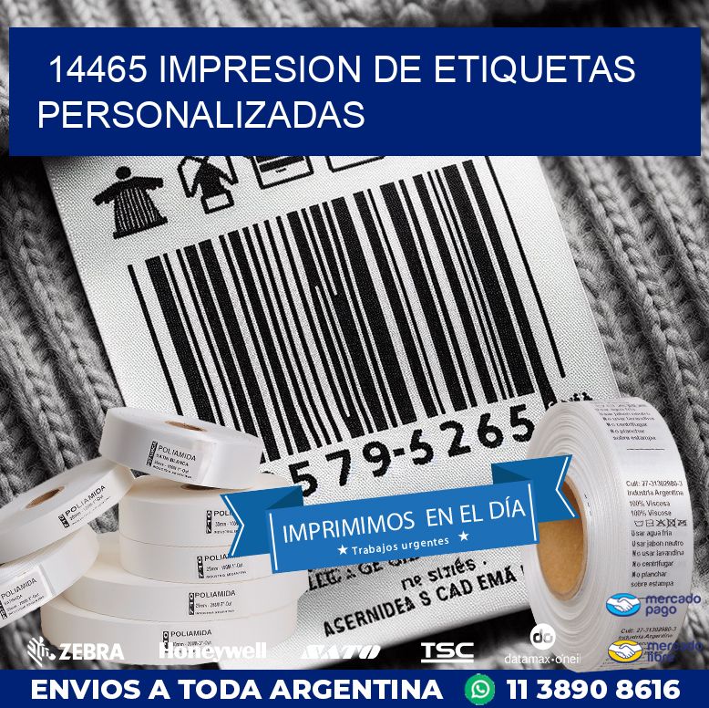 14465 IMPRESION DE ETIQUETAS PERSONALIZADAS