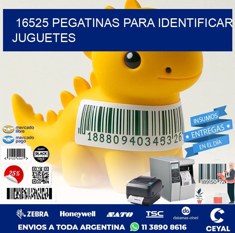 16525 PEGATINAS PARA IDENTIFICAR JUGUETES