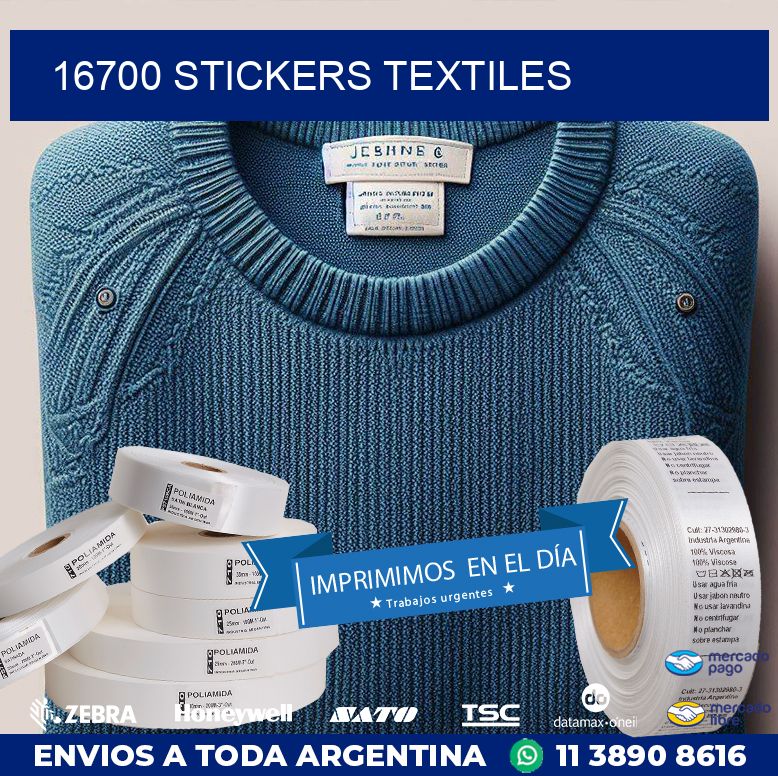 16700 STICKERS TEXTILES