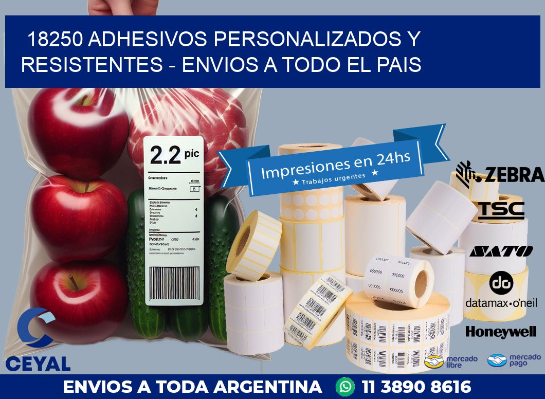 18250 ADHESIVOS PERSONALIZADOS Y RESISTENTES – ENVIOS A TODO EL PAIS