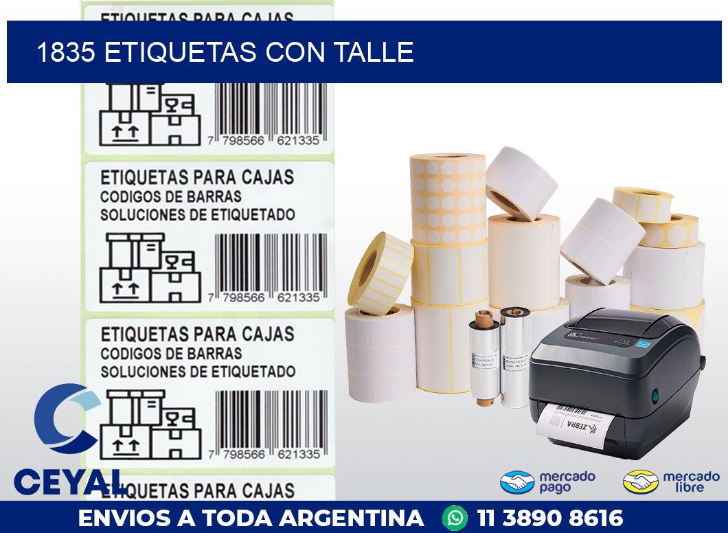 1835 ETIQUETAS CON TALLE