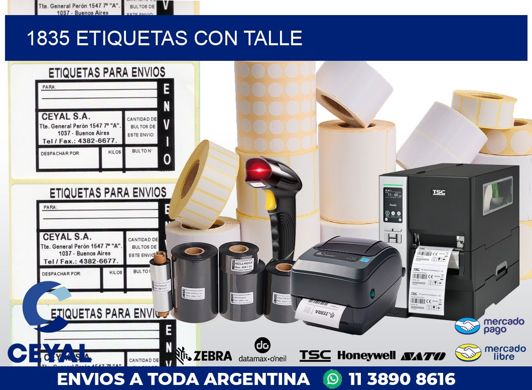 1835 ETIQUETAS CON TALLE