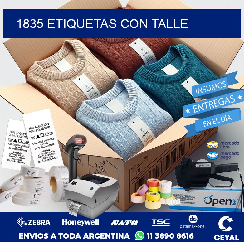 1835 ETIQUETAS CON TALLE