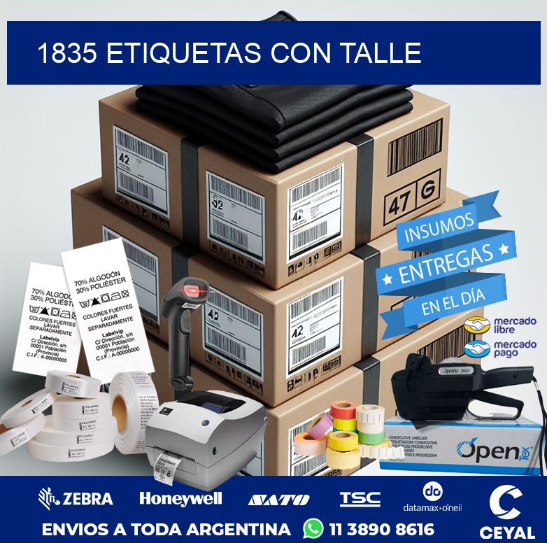 1835 ETIQUETAS CON TALLE