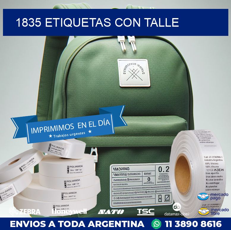 1835 ETIQUETAS CON TALLE