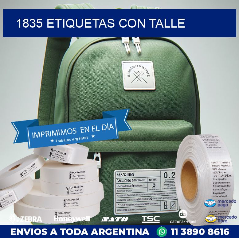 1835 ETIQUETAS CON TALLE