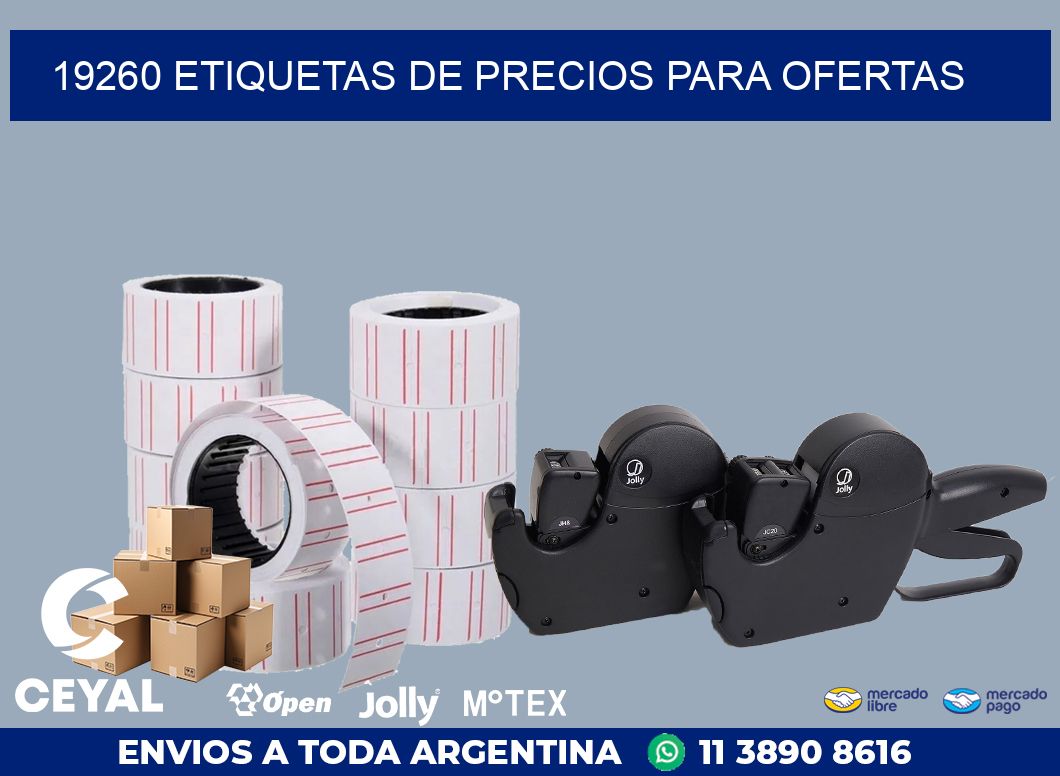 19260 ETIQUETAS DE PRECIOS PARA OFERTAS