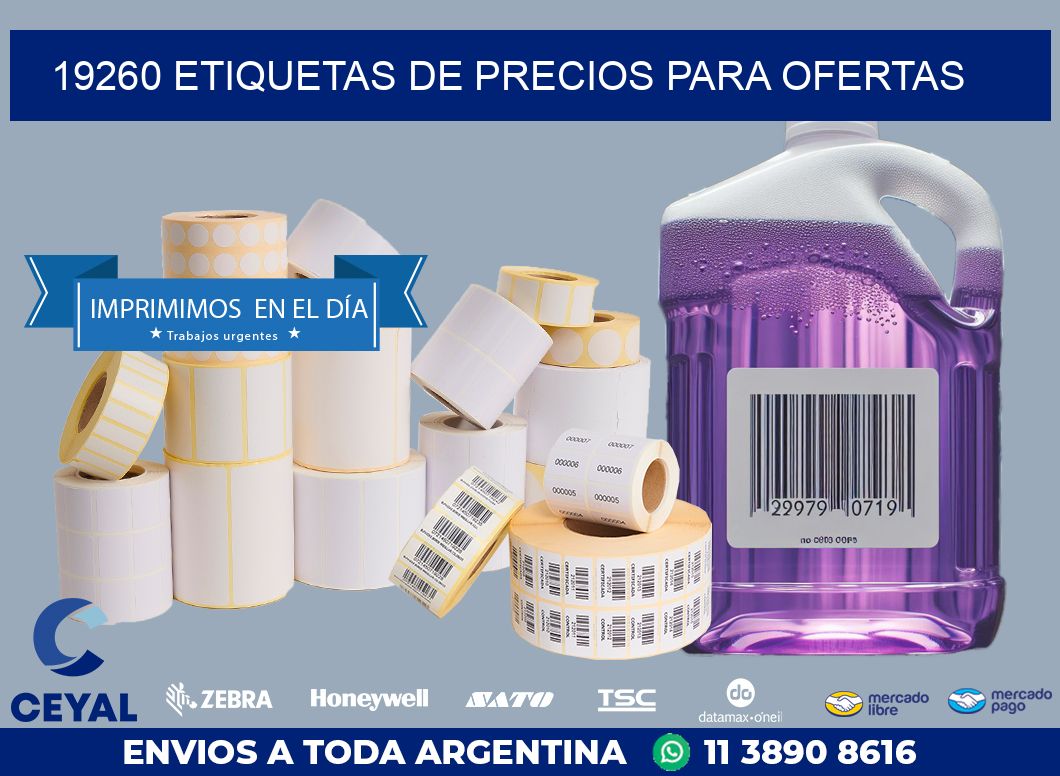 19260 ETIQUETAS DE PRECIOS PARA OFERTAS