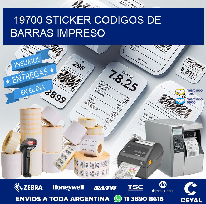 19700 STICKER CODIGOS DE BARRAS IMPRESO