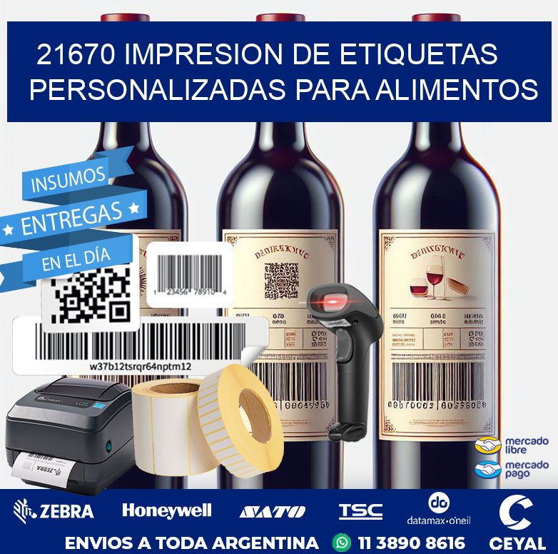 21670 IMPRESION DE ETIQUETAS PERSONALIZADAS PARA ALIMENTOS