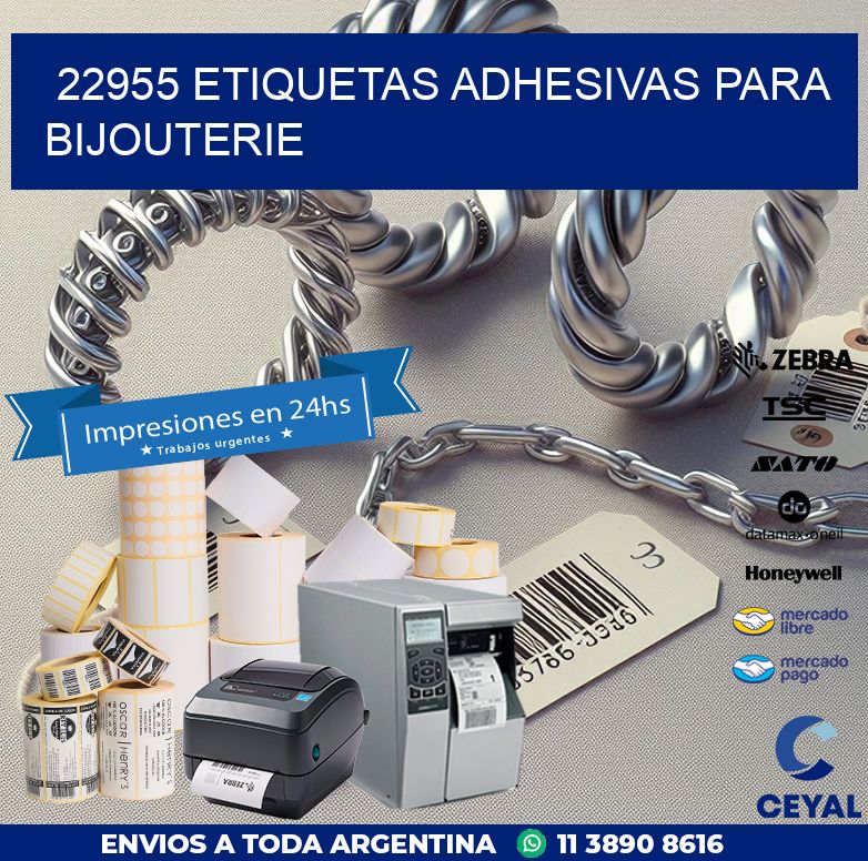 22955 ETIQUETAS ADHESIVAS PARA BIJOUTERIE