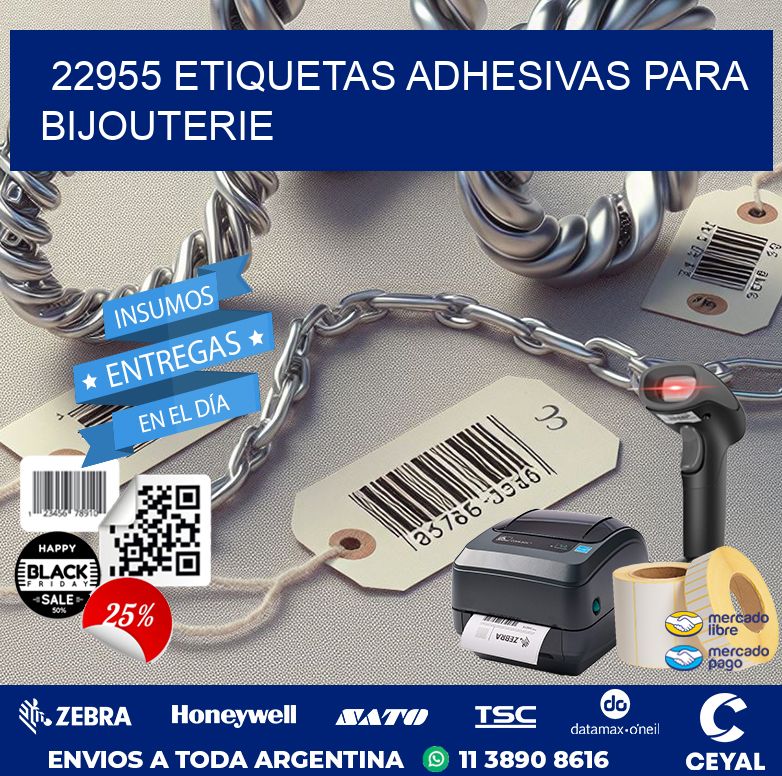 22955 ETIQUETAS ADHESIVAS PARA BIJOUTERIE