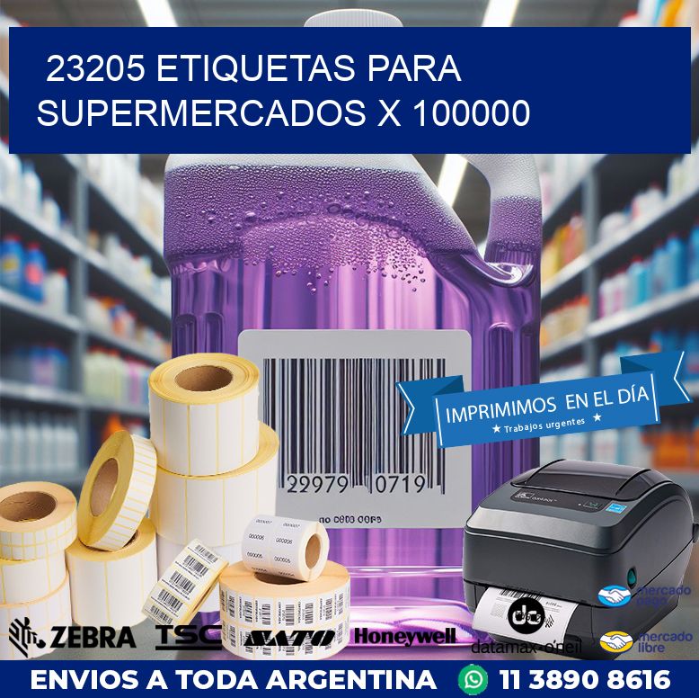 23205 ETIQUETAS PARA SUPERMERCADOS X 100000