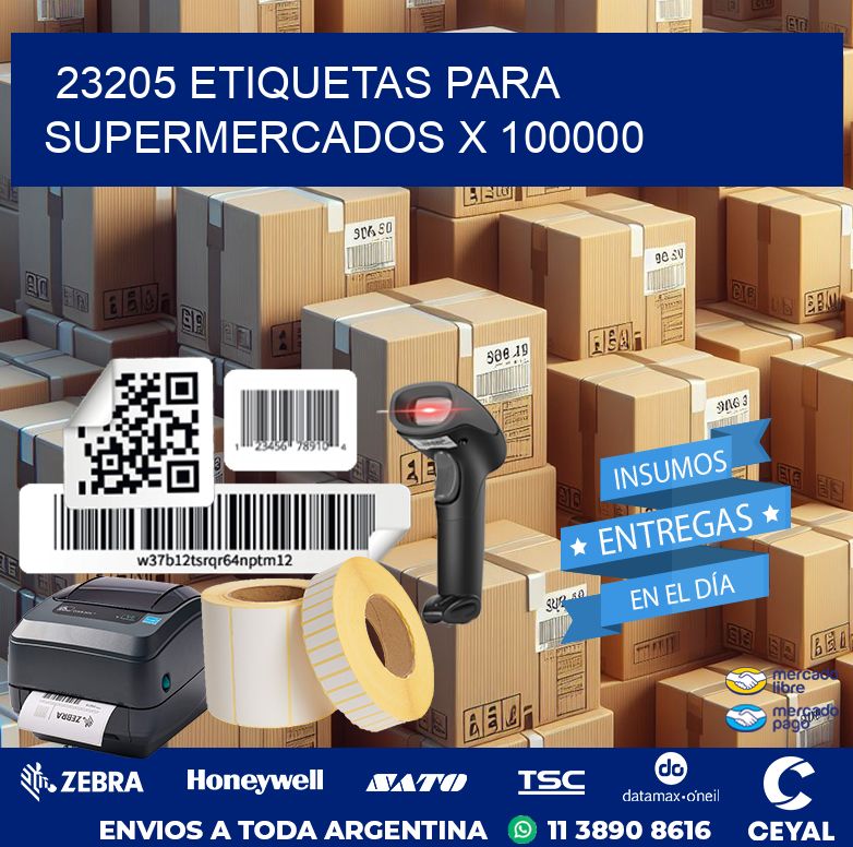 23205 ETIQUETAS PARA SUPERMERCADOS X 100000