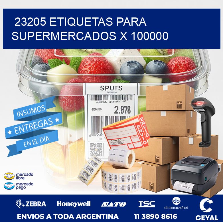 23205 ETIQUETAS PARA SUPERMERCADOS X 100000