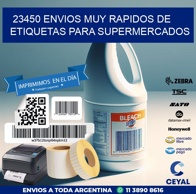 23450 ENVIOS MUY RAPIDOS DE ETIQUETAS PARA SUPERMERCADOS