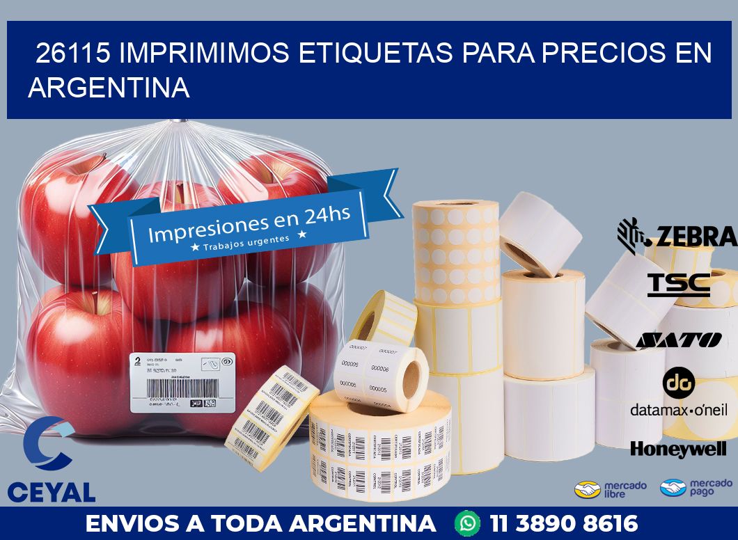 26115 IMPRIMIMOS ETIQUETAS PARA PRECIOS EN ARGENTINA