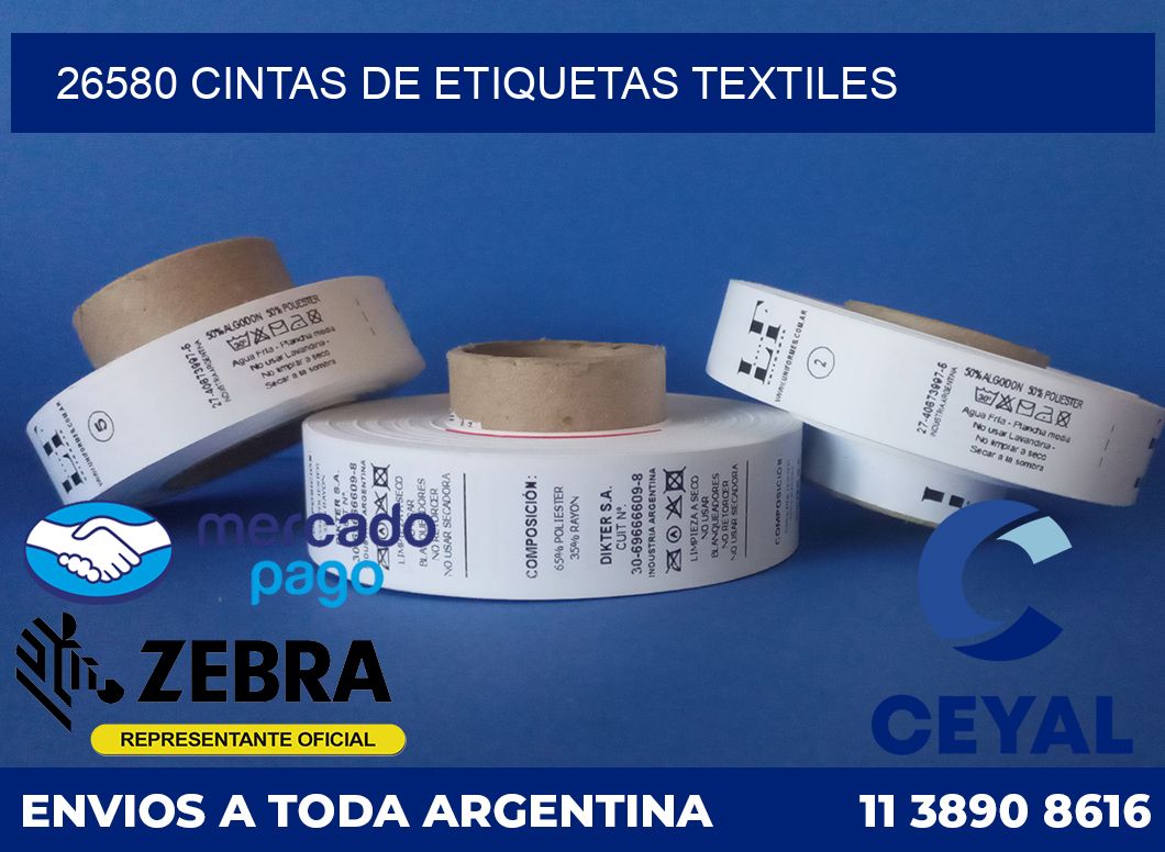 26580 CINTAS DE ETIQUETAS TEXTILES