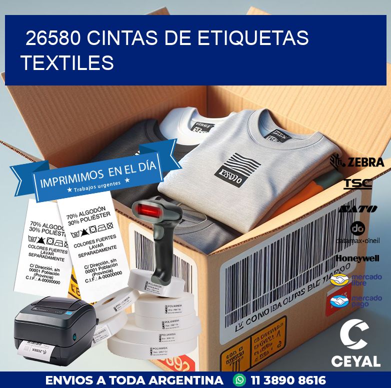 26580 CINTAS DE ETIQUETAS TEXTILES