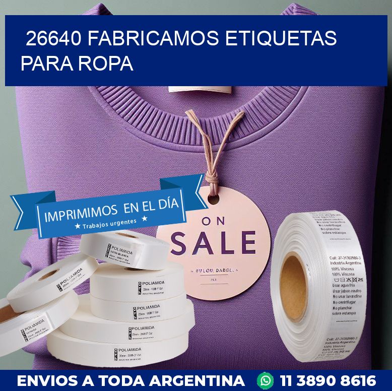 26640 FABRICAMOS ETIQUETAS PARA ROPA