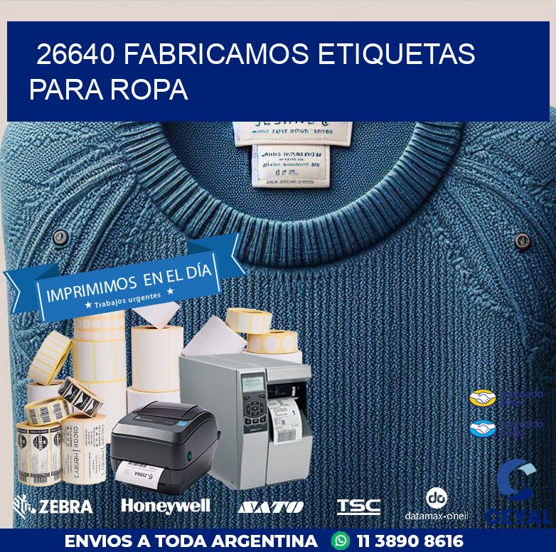 26640 FABRICAMOS ETIQUETAS PARA ROPA