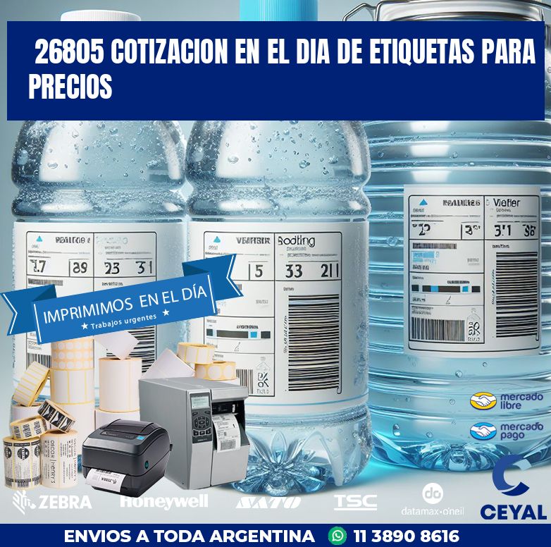 26805 COTIZACION EN EL DIA DE ETIQUETAS PARA PRECIOS