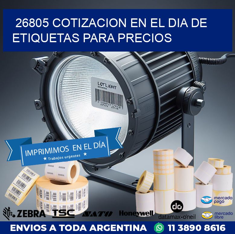 26805 COTIZACION EN EL DIA DE ETIQUETAS PARA PRECIOS