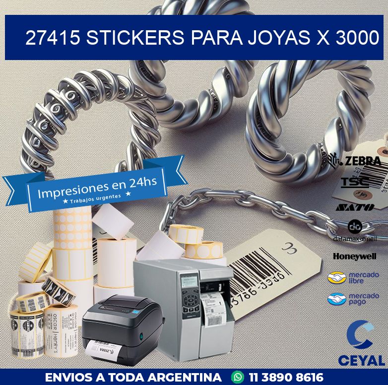 27415 STICKERS PARA JOYAS X 3000