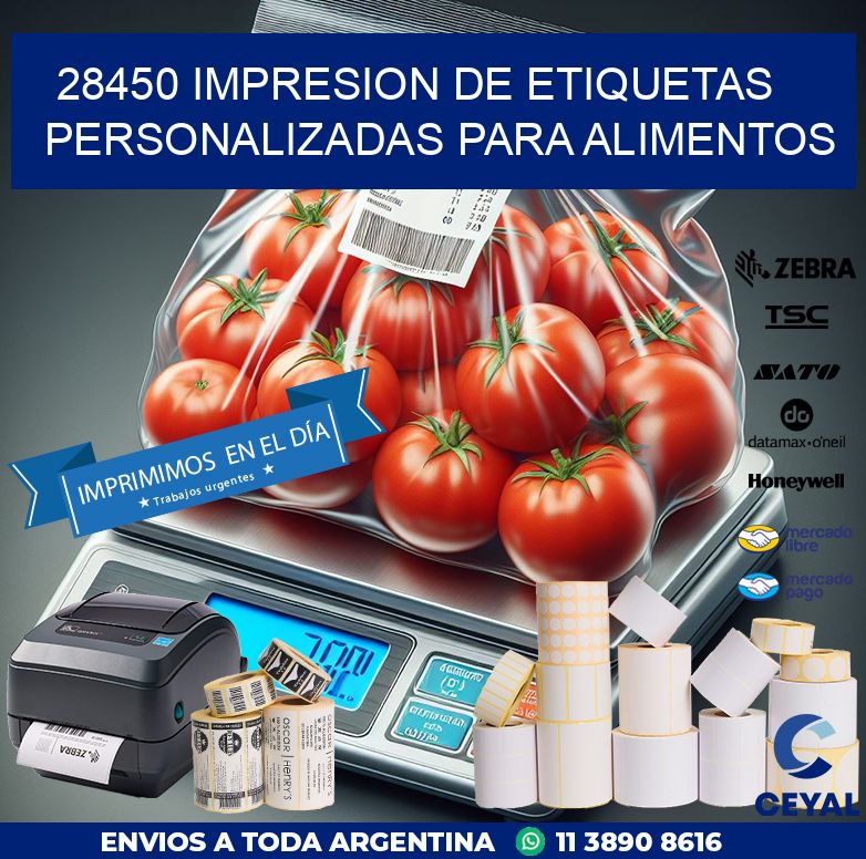 28450 IMPRESION DE ETIQUETAS PERSONALIZADAS PARA ALIMENTOS