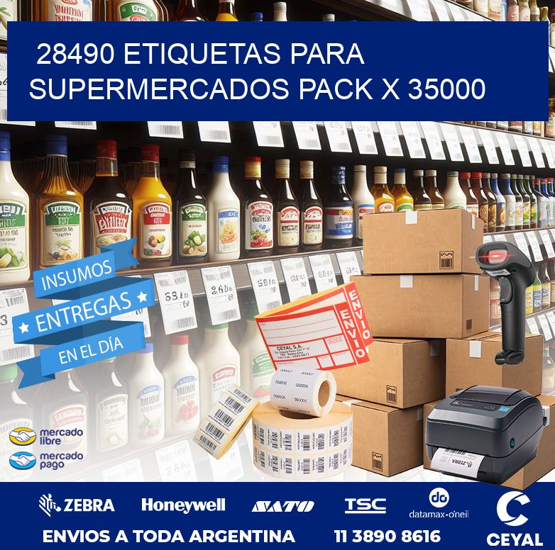 28490 ETIQUETAS PARA SUPERMERCADOS PACK X 35000