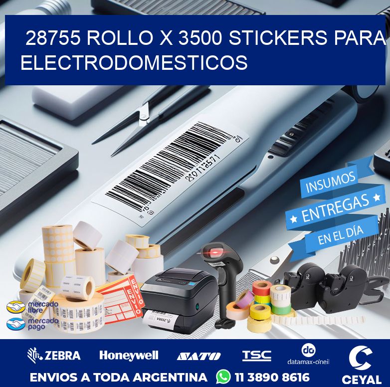 28755 ROLLO X 3500 STICKERS PARA ELECTRODOMESTICOS