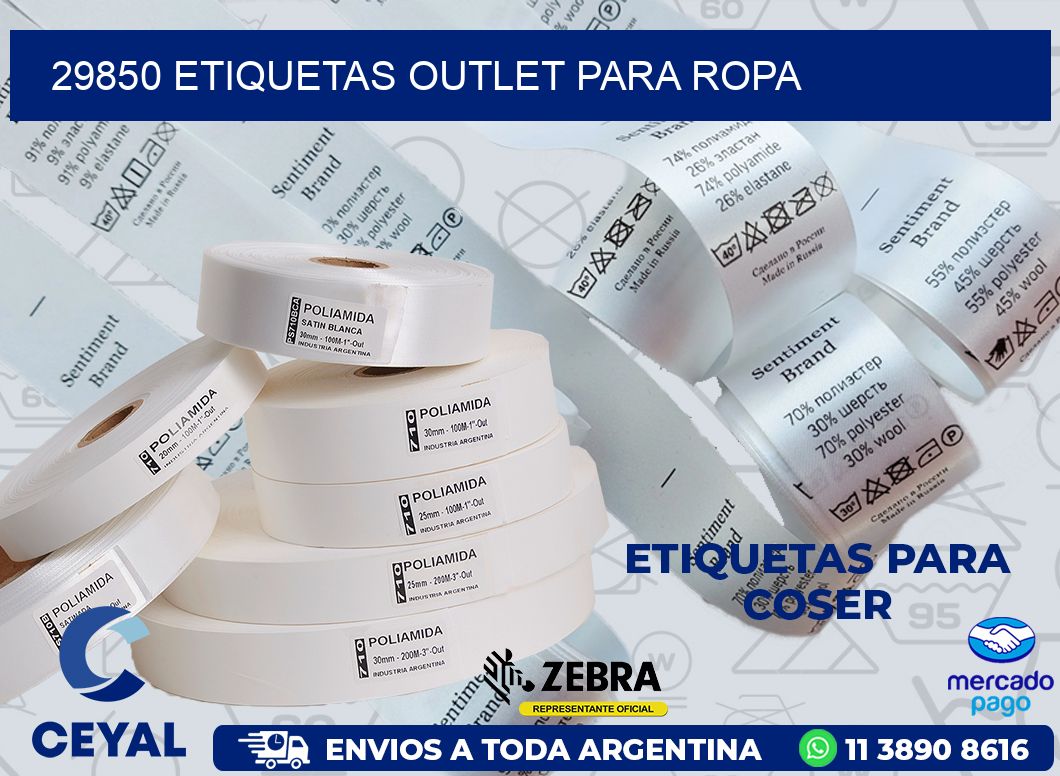 29850 ETIQUETAS OUTLET PARA ROPA
