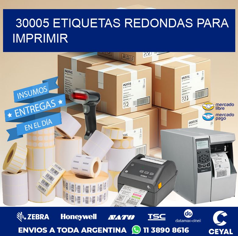 30005 ETIQUETAS REDONDAS PARA IMPRIMIR